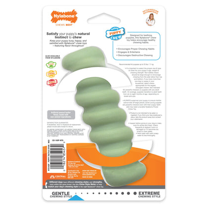 Nylabone Sensory Material Puppy Teething Toy Peanut Butter, 1ea/SMall/Regular  Up To 25 Ibs. 1 ct