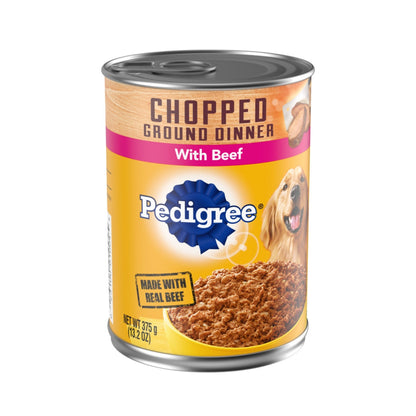 PEDIGREE Chopped Ground Dinner With Beef Canned Dog Food 13.2oz/12pk