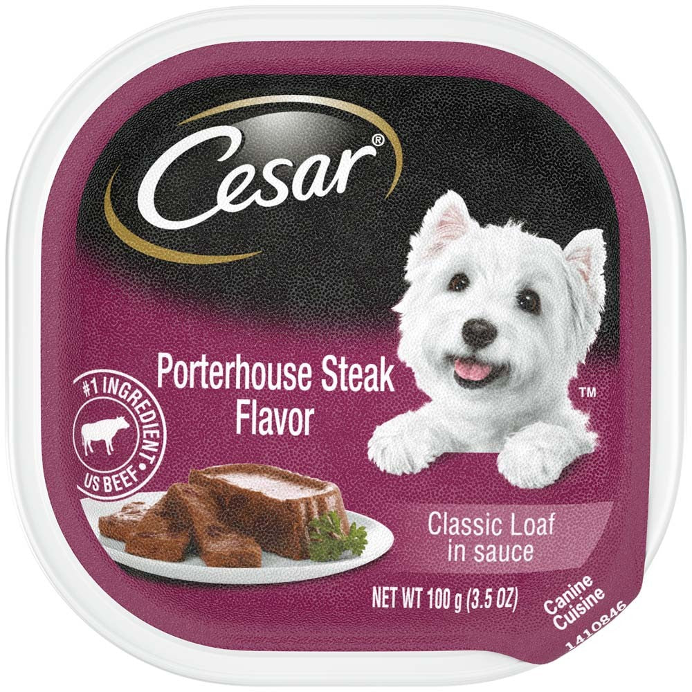 CESAR Classic Porterhouse Steak Flavor in Sauce Wet Dog Food 24ea/3.5oz