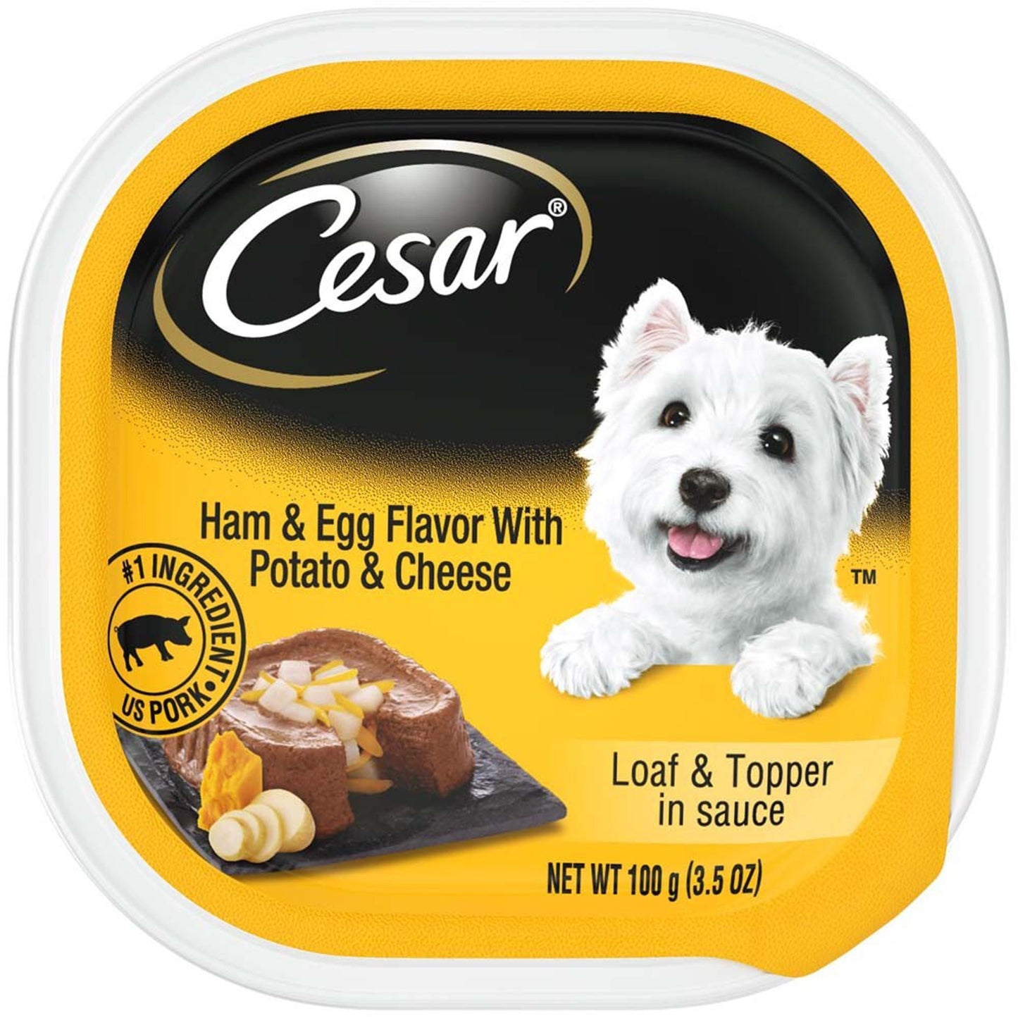 CESAR Ham and Egg Flavor with Potato & Cheese Loaf Wet Dog Food 24ea/3.5oz