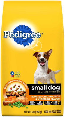 PEDIGREE Roasted Chicken, Rice & Vegetable Small Dog Dry Food 3.5lbs