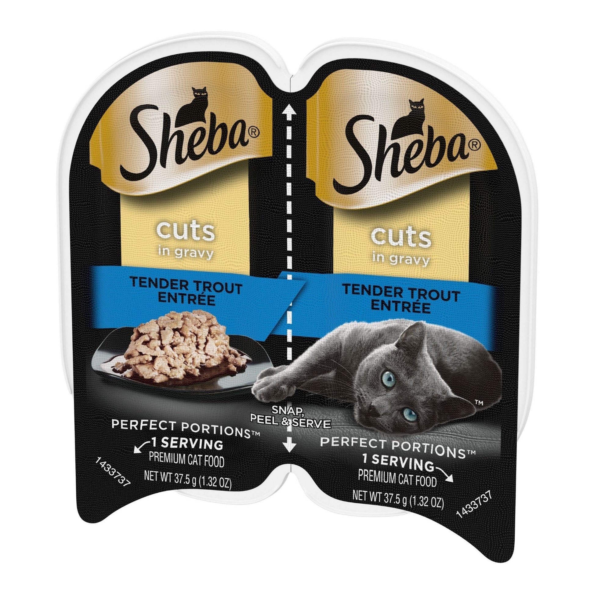 Sheba Perfect Portions Cutsin. Gravy Wet Cat Food Trout 24ea/2.65oz., 24 pk