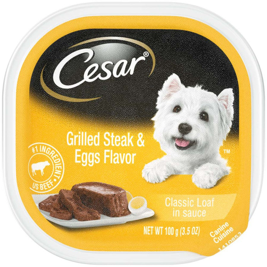 CESAR Sunrise Grilled Steak & Eggs Flavor Wet Dog Food 24ea/3.5oz