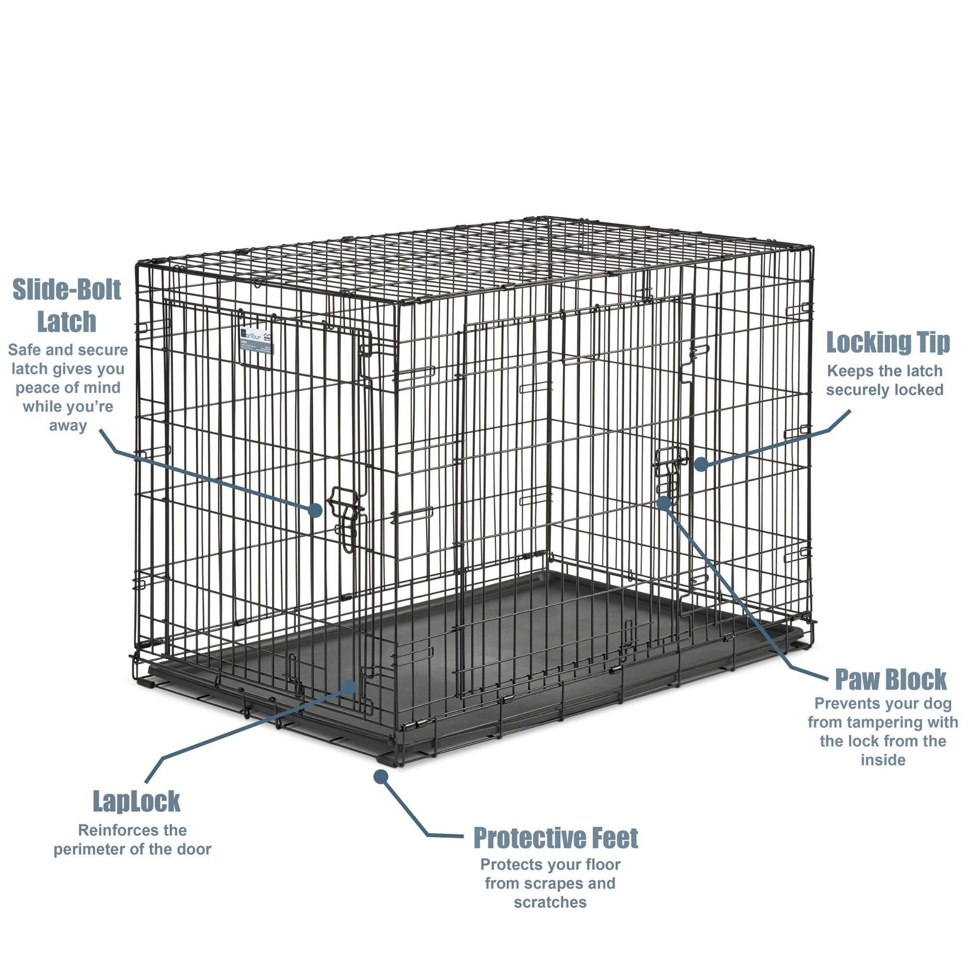 MidWest Homes for Pets Contour Double Door Dog Crate 1ea/42in.