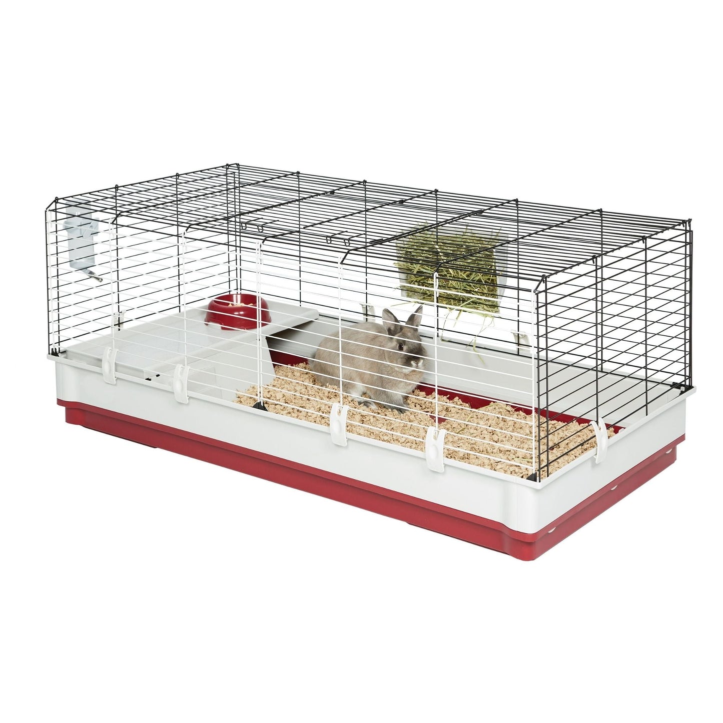 MidWest Homes for Pets Wabbitat Deluxe Rabbit Home Black 1ea/48 X 24 X 20in., X-Long