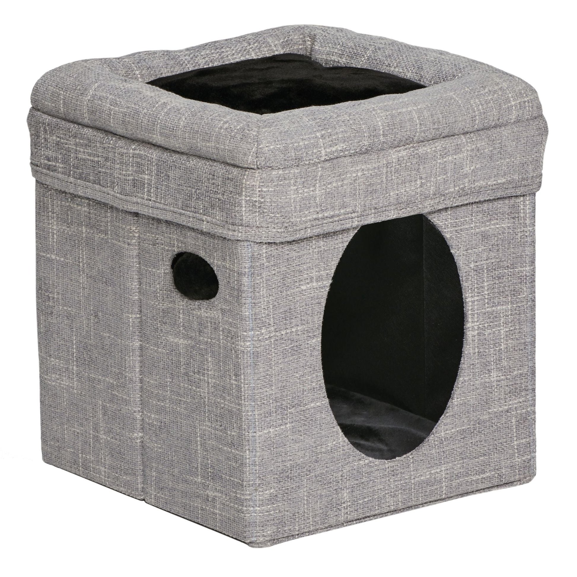 MidWest Homes for Pets Curious Cat Cube Silver 1ea/15 X 15