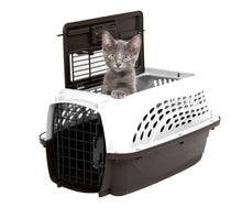 Petmate 2 Door Top Load Dog Kennel Metallic Pearl White/ Coffee Grounds 19in