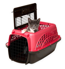 Petmate 2 Door Top Load Dog Kennel Pearl Honey Rose/ Coffee Grounds 19in
