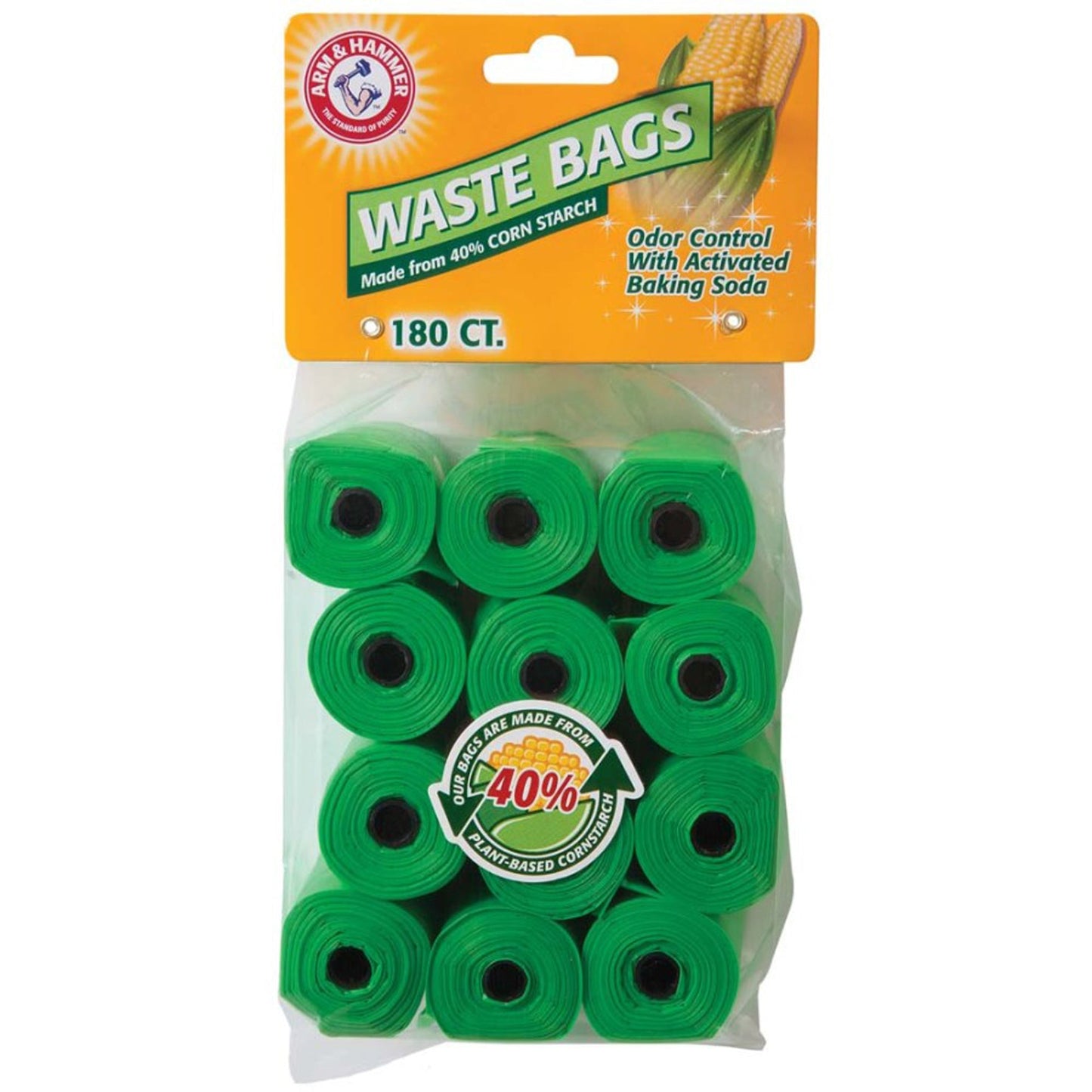 Arm & Hammer 40% Corn Starch Waste Bag Refills 180Ct