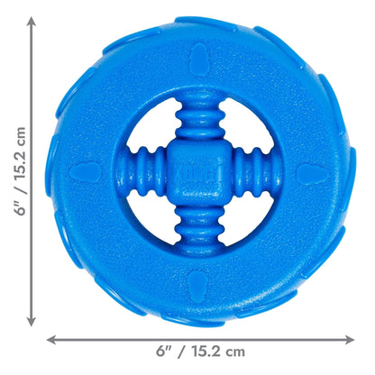 KONG Squeakz Wheel Dog Toy Blue 1ea/MD