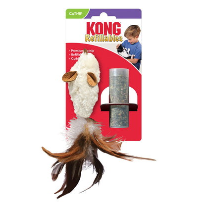KONG Feather Mouse with Catnip Refillable Cat Toy