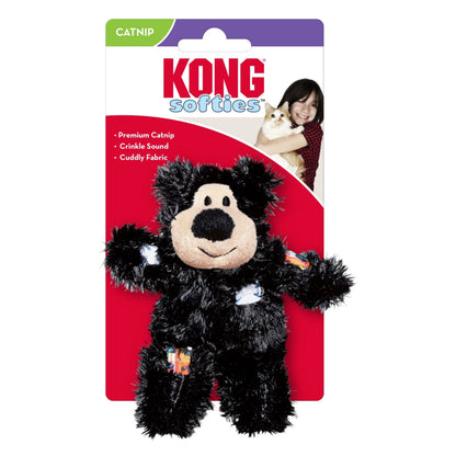 KONG Softies Patchwork Bear Catnip Toy Assorted 1ea/One Size Default Title