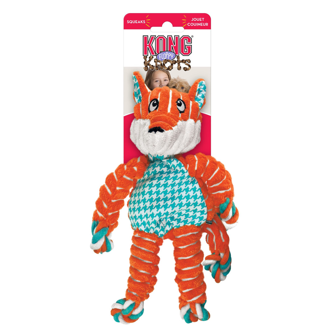 KONG Floppy Knot Dog Toy Fox Small/Medium