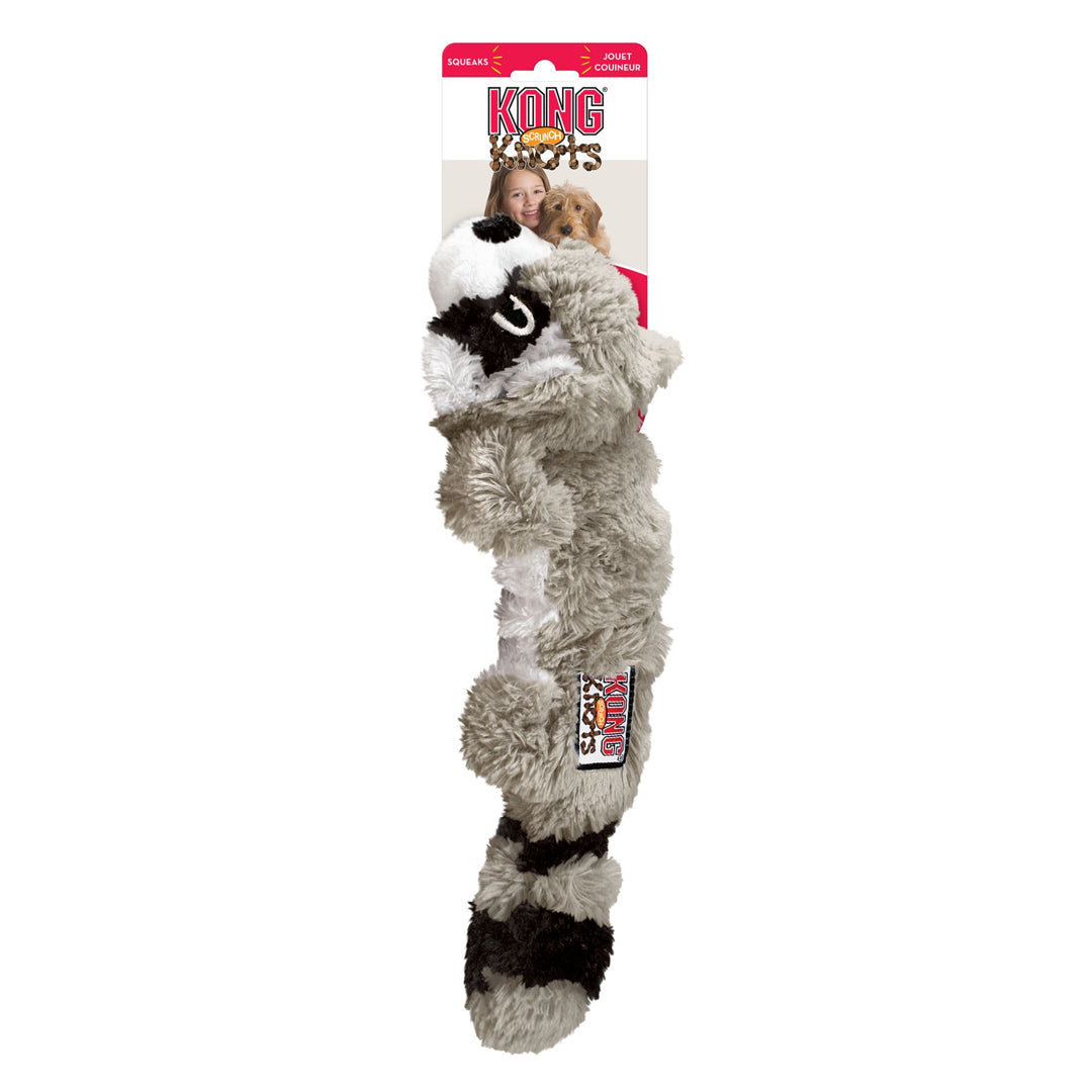 KONG Scrunch Knots Raccoon Dog Toy Medium/Large