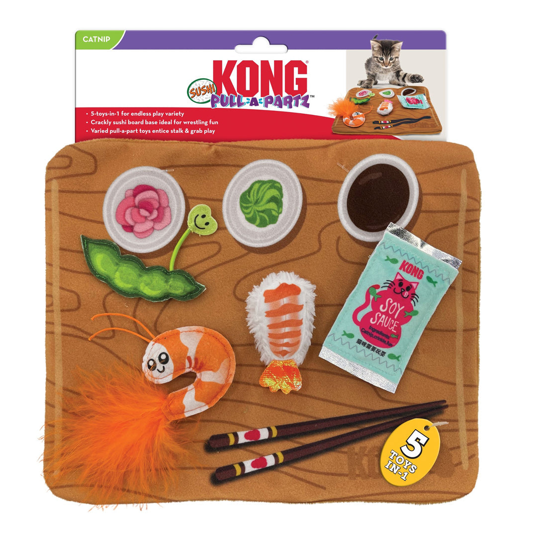 KONG Pull-A-Partz Cat Toy Sushi