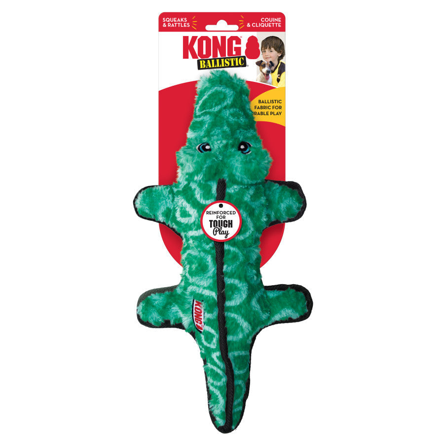 KONG Ballistic Ballistic Alligator Dog Toy Medium/Large