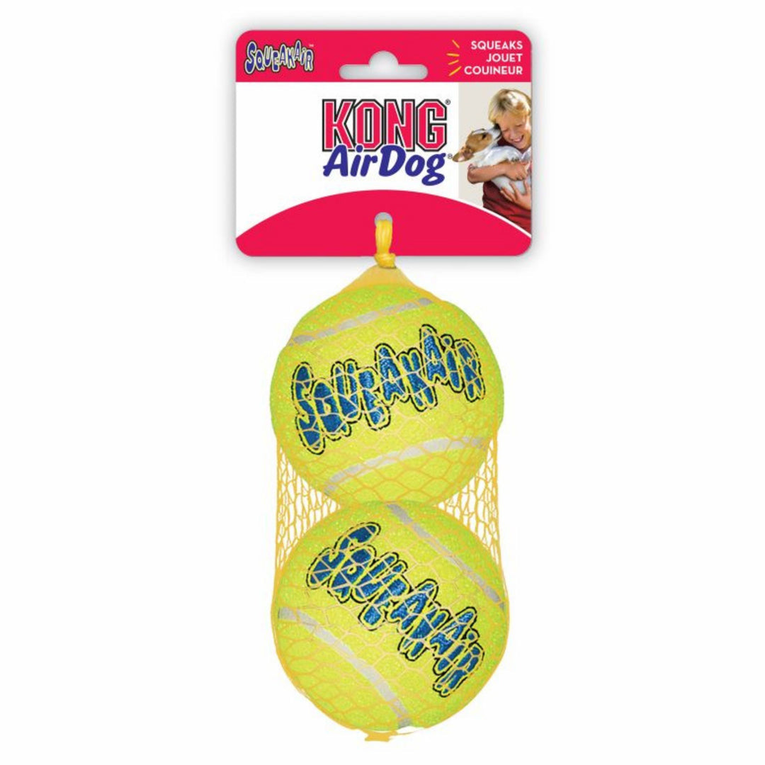 KONG SqueakAir Tennis Ball Dog Toy Large 2pk
