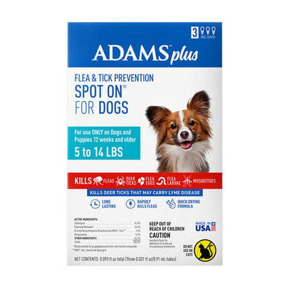 Adams Plus Flea & Tick Spot On for Small Dogs 3 Month