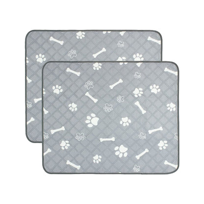 2Pcs Washable Pet Pee Pads For Puppy Kittens Dogs Cats Reusable Potty Mats Machine Washable Pet Training Pads Non-Slip Waterproof Absorbent Dog Crate
