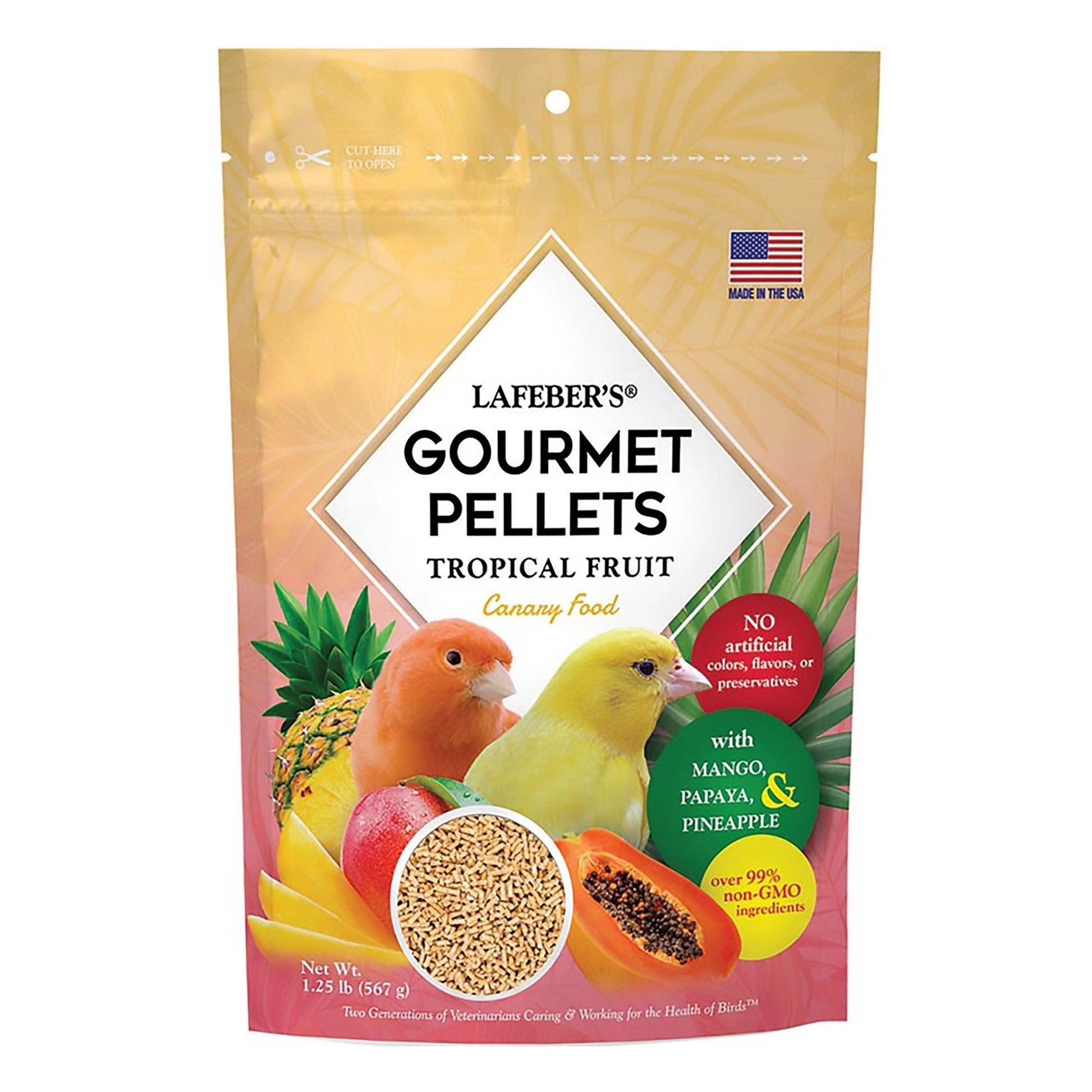 Lafeber Company Tropical Fruit Gourmet Pellets Canary Bird Food 1ea/1.25 lb