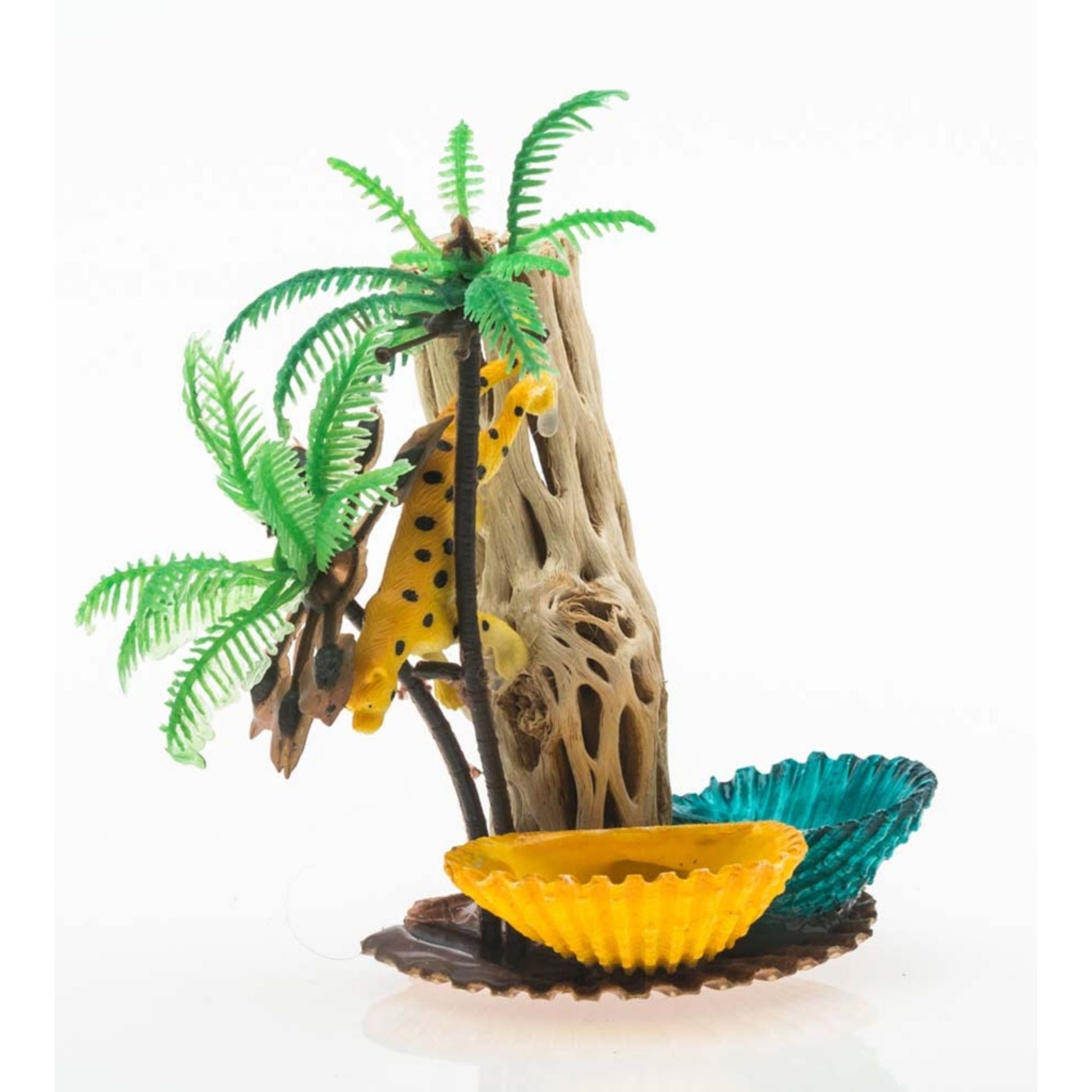Florida Marine Research Colored Shellfeeder Stand with Palm Tree Multi-Color 1ea
