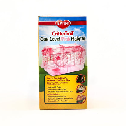 Kaytee CritterTrail One Level Habitat Pink Edition 1ea/20 in X 11.5 in X 11in.