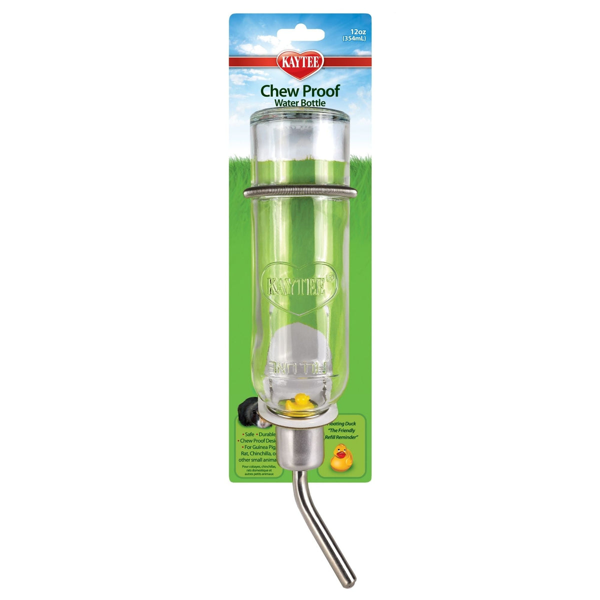 Kaytee Chew-Proof Water Bottle Clear 1ea/12oz.