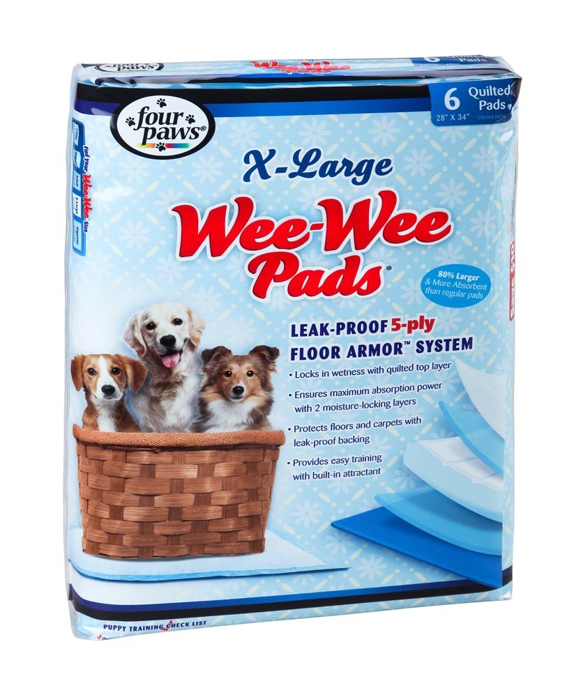 Four Paws Wee Wee Pads X-Large Pad 6pk