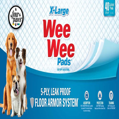 Four Paws Wee Wee Pads X-Large Pad 40pk