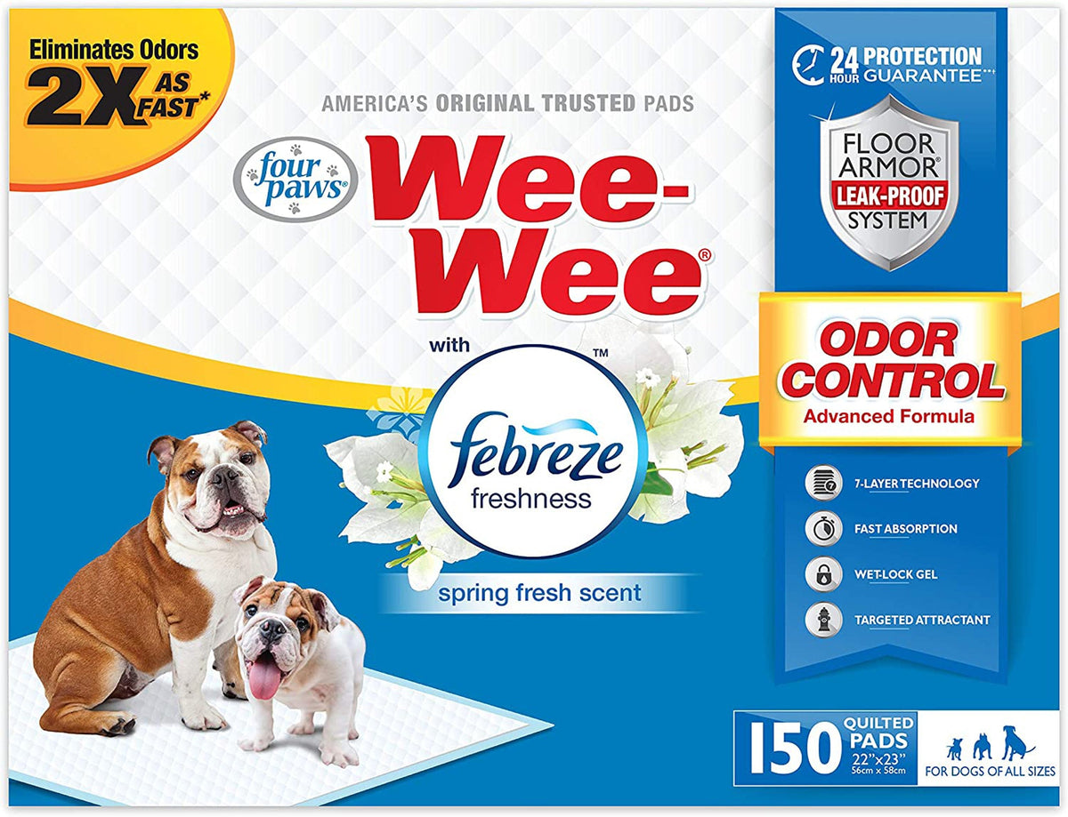 Four Paws Wee Wee Pads Odor Control with Febreze Freshness 50ct