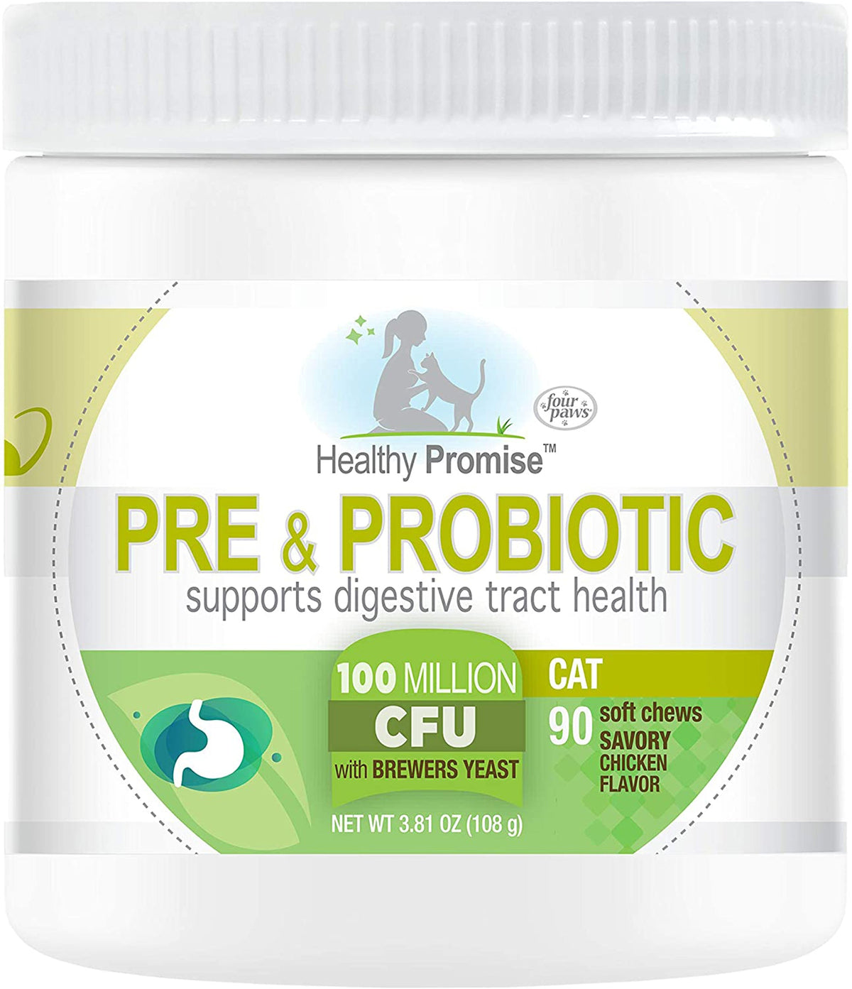 Four Paws Healthy Promise Pre Probiotic Soft Dog Chew Chicken Flavor 90ct