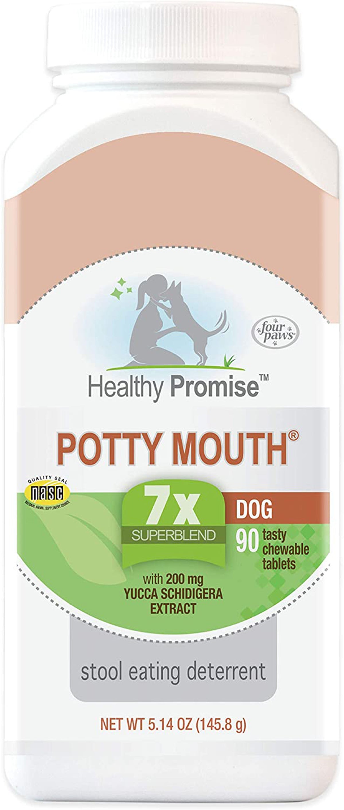 Four Paws Healthy Promise Potty Mouth Dog Tablet 90ct