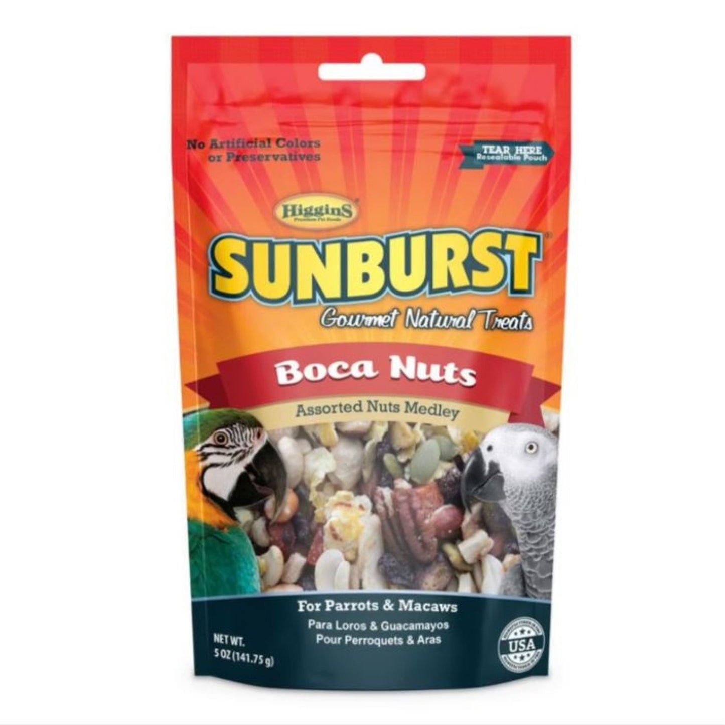 Sunburst Gourmet Natural Avian Treat Boca Nuts 5oz.