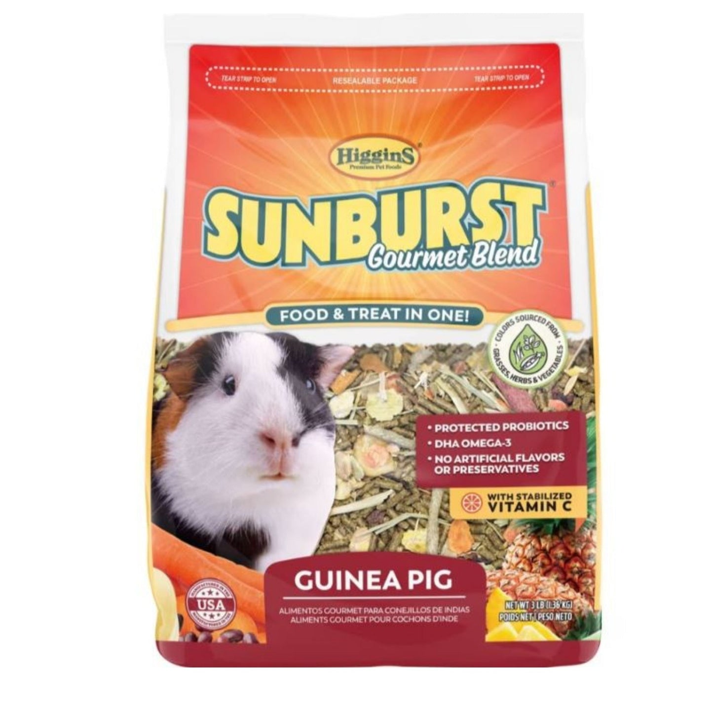 Higgins Sunburst Gourmet Blend Guinea Pig 3 Lb
