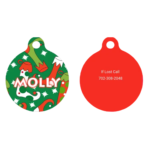 Christmas Stockings Hd Dog Id Tag 1