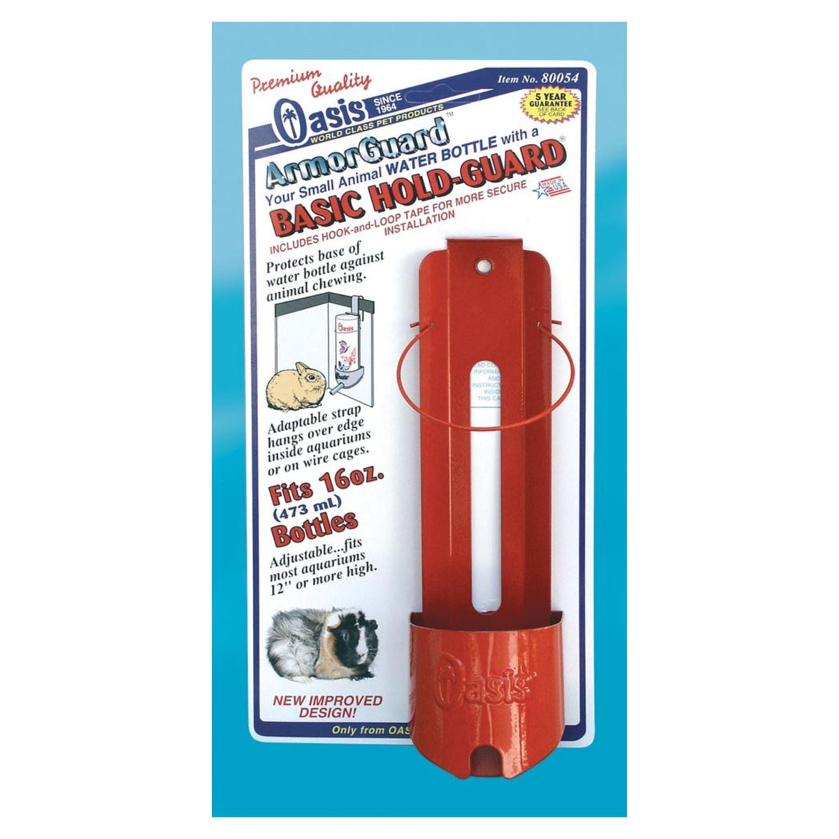 Oasis Basic Hold-Guard for Small Animal Water Bottles Assorted 1ea/16oz.