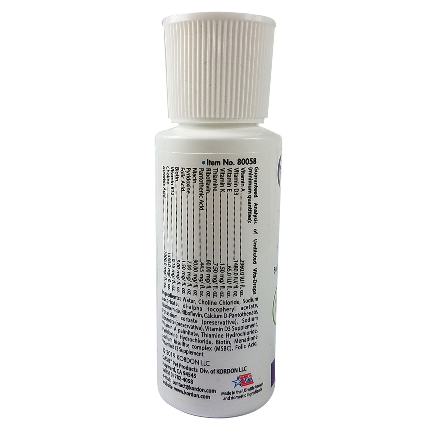 Oasis Vita Drops Multivitamin Supplement for Big Birds 1ea/2 floz.
