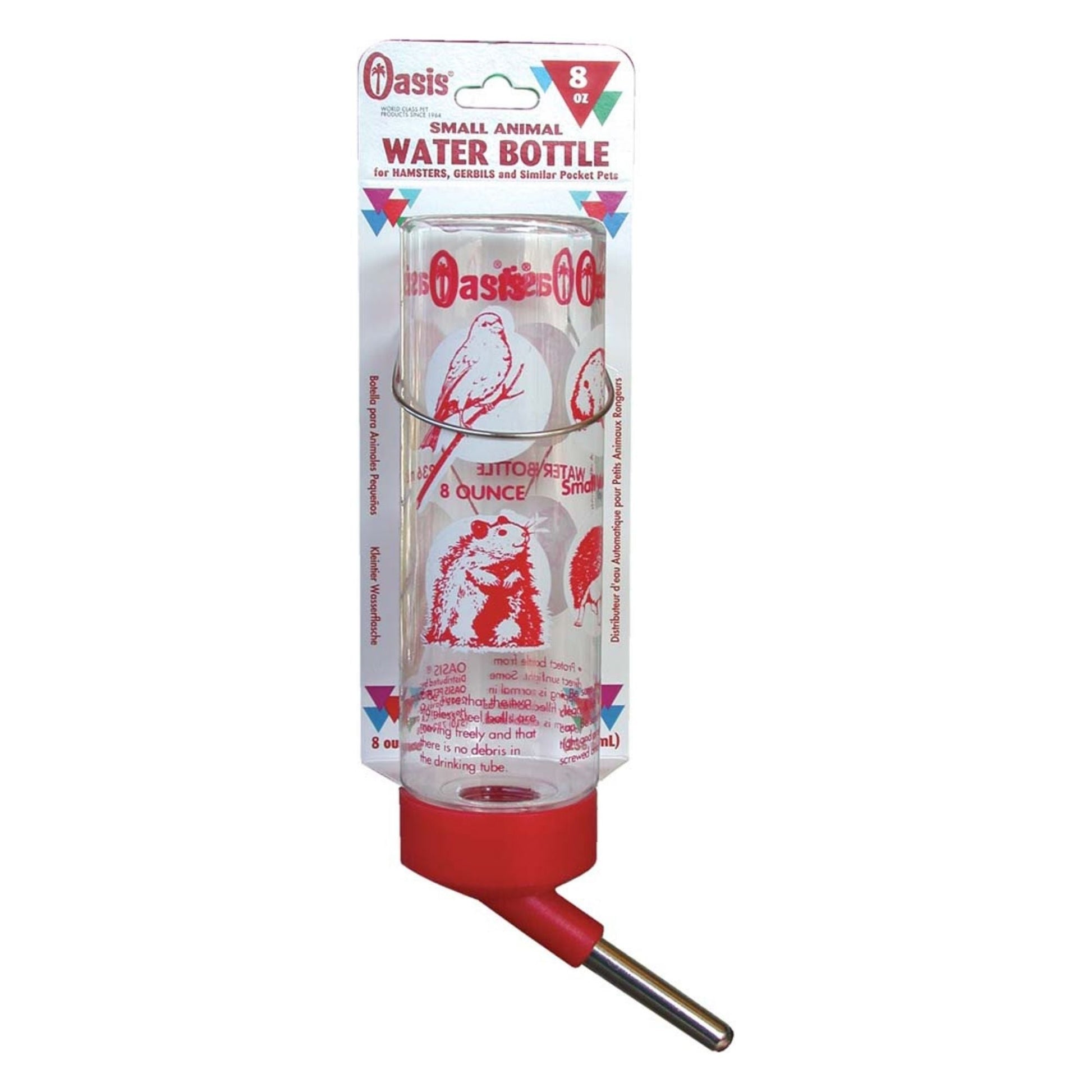 Oasis Crystal Clear Water Bottle for Small Animals Clear 1ea/8oz.