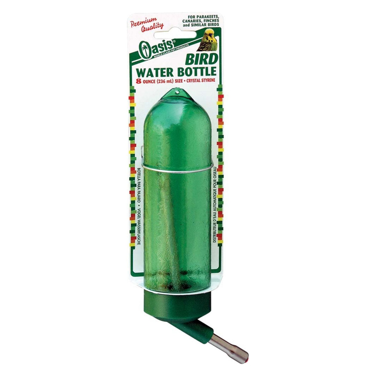 Oasis Bird Water Bottle Green 1ea/8oz.