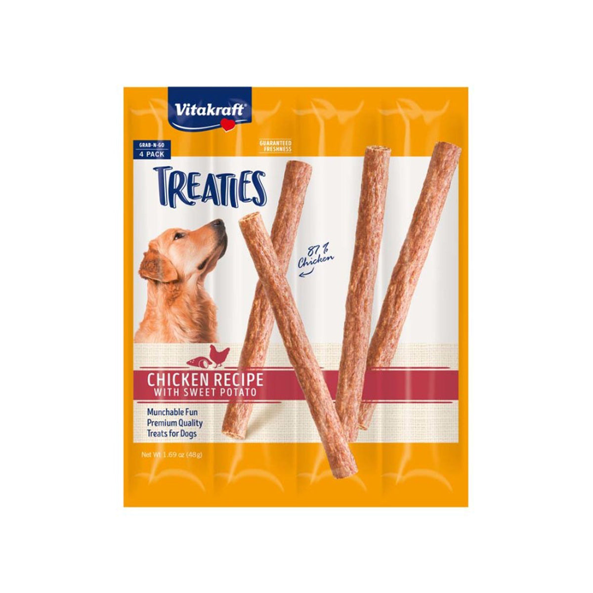 Vitakraft Treaties Smoked Chicken Recipe with Sweet Potatoes Dog Treat 4pk