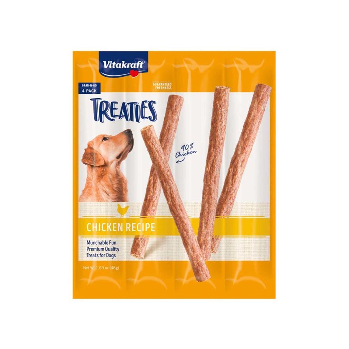 Vitakraft Treaties Smoked Chicken Recipe Dog Treat 4pk