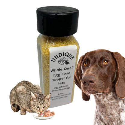 Quailicious Boost - Made in USA High-Protein Quail Egg Cat Food Topper, Freeze-Dried for Cat Digestive Health - Nutrient-Rich, Grain-Free Digestive Support for Cats, Ideal for Picky Eaters