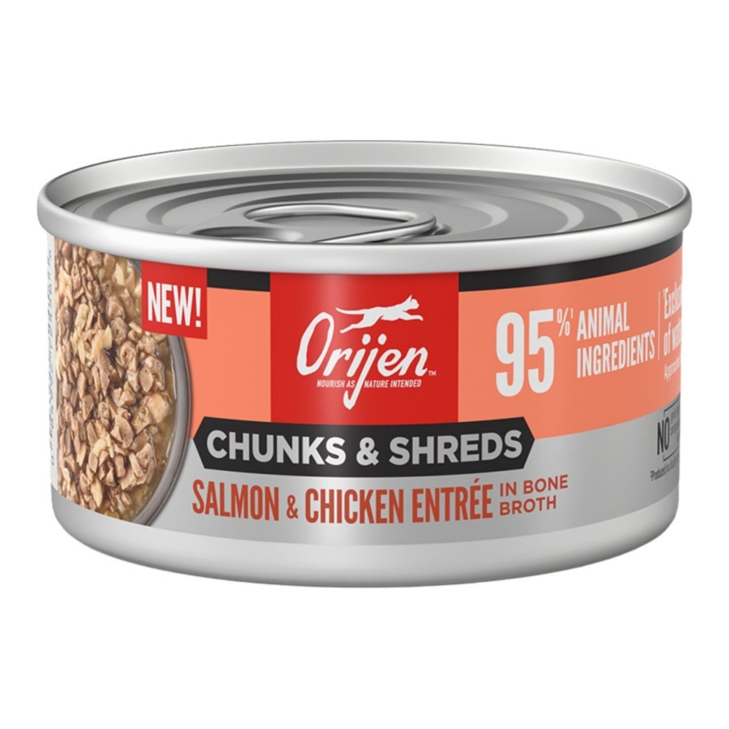 Orijen Cat Grain Free Chunks And Shreds Salmon & Chicken 3oz. (Case of 24)