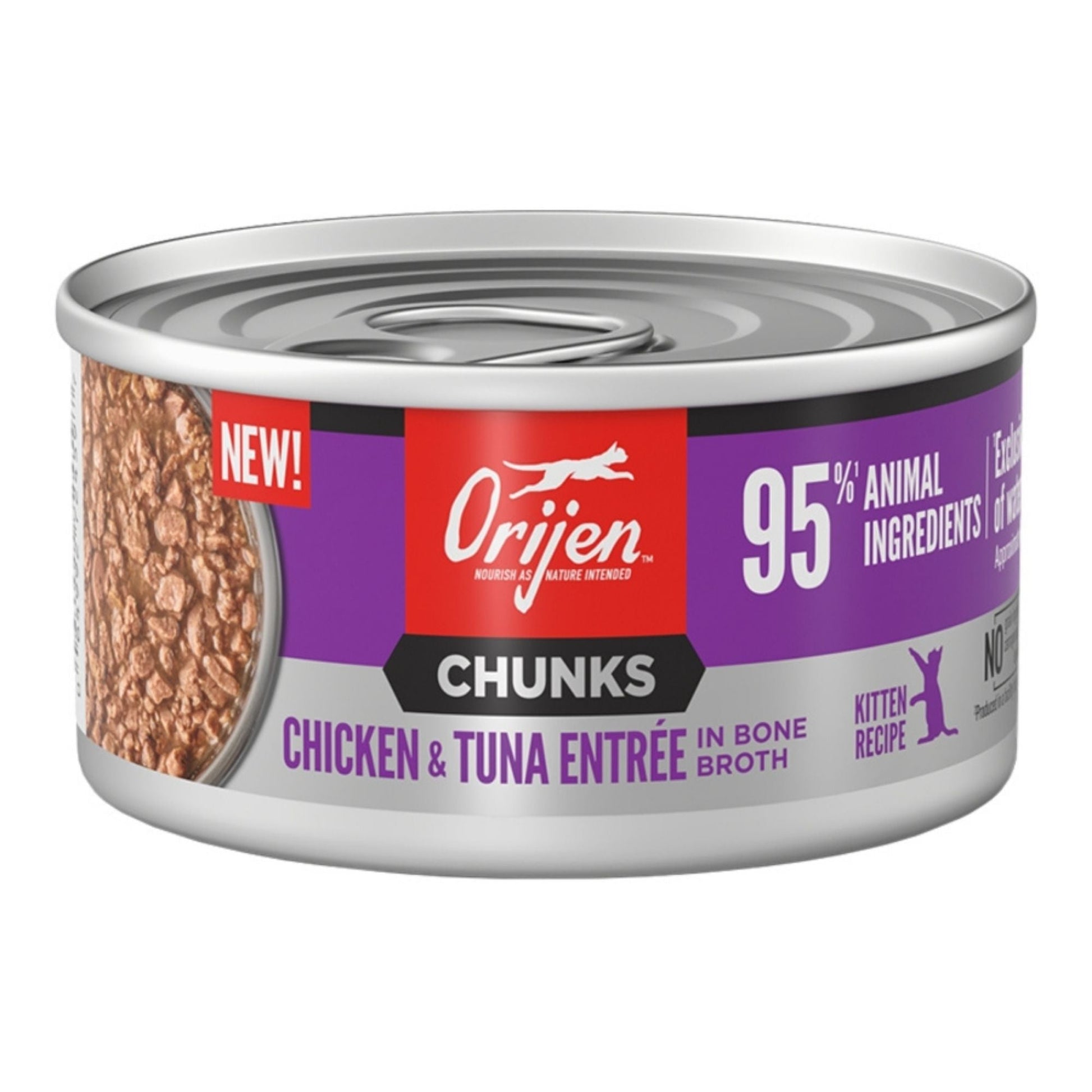 Orijen Cat Grain Free Chunks Kitten Chicken & Tuna 3oz. (Case of 24)