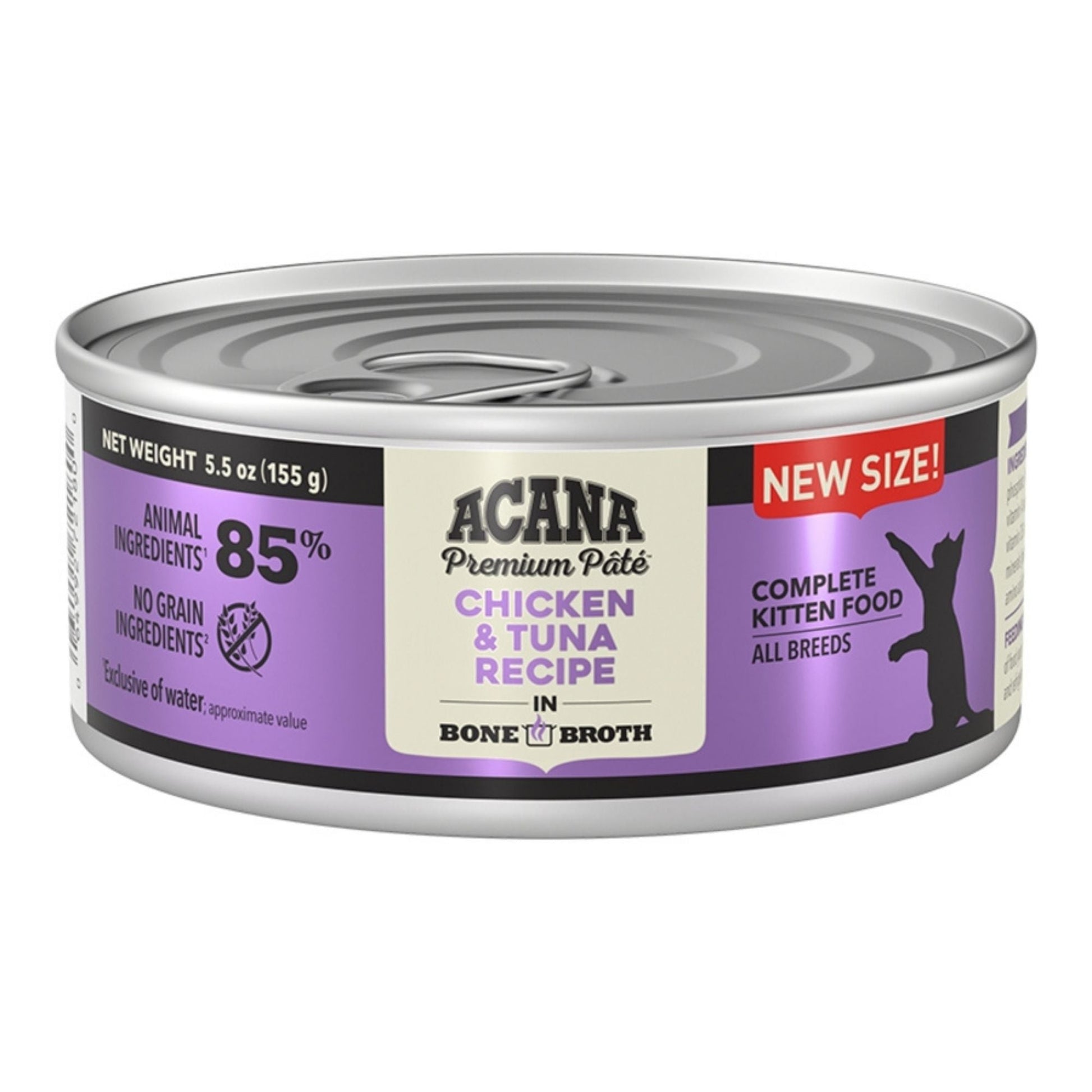 Acana Cat Grain Free Chicken + Tuna Recipe In Bone Broth For Kittens 5.5oz. (Case of 12)