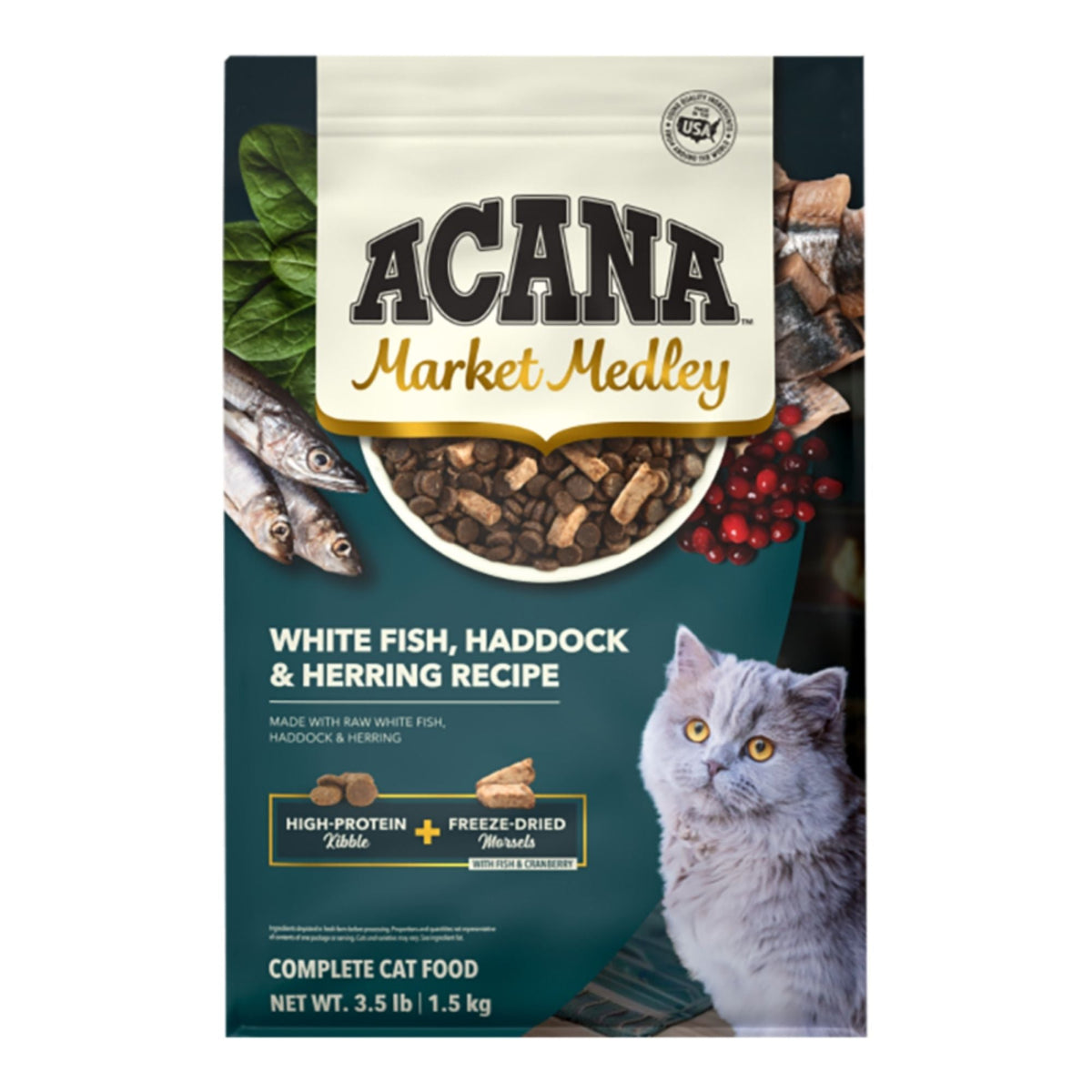 Acana Cat Market Medley Grain Free Fish + Freeze-Dried Fish Morsels 3.5Lbs