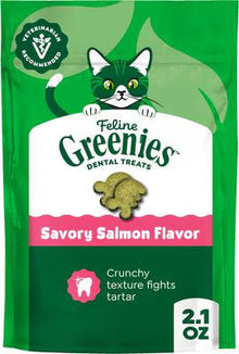 Greenies FELINE GREENIES Savory Salmon Flavored Dental Treats