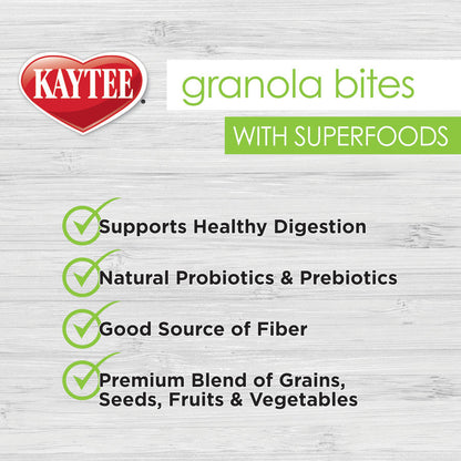 Kaytee Super Food Granola Bites Blueberry and Flax Seed Avian Treat 4.5oz