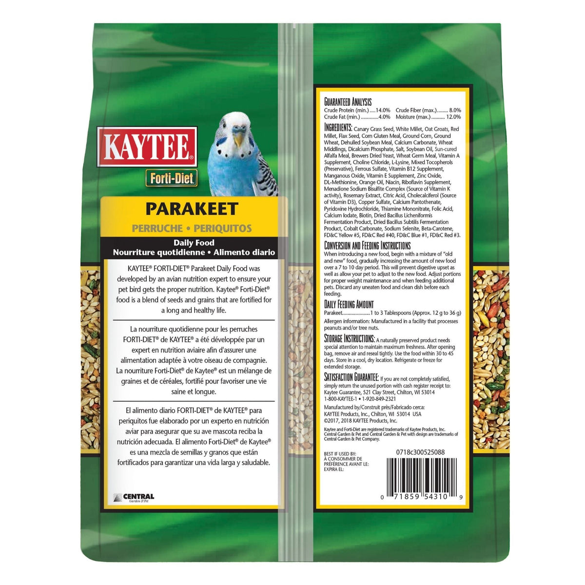 Kaytee Parakeet Food 1ea/2 lb
