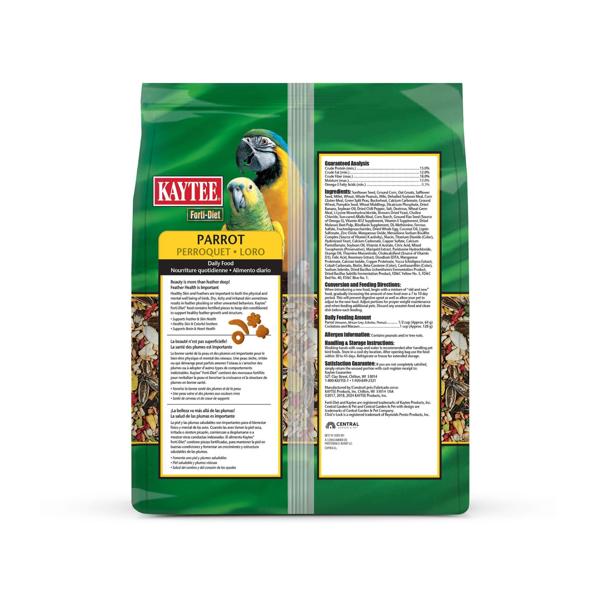 Kaytee Forti-Diet Parrot Food 1ea/5 lb
